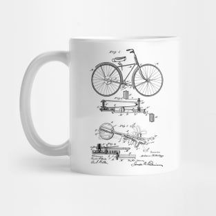 Bicycle Mechanical Movement Vintage Patent Hand Drawing Mug